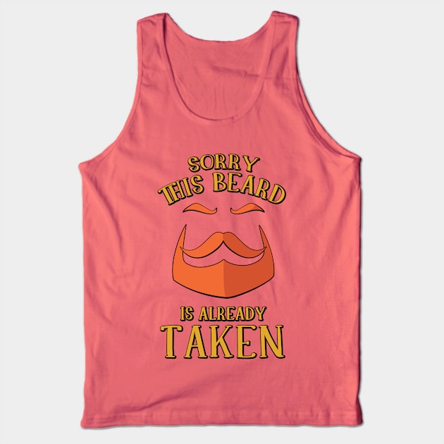 Sorry This Beard Is Already Taken Red Beard Graphic Tank Top by Huhnerdieb Apparel